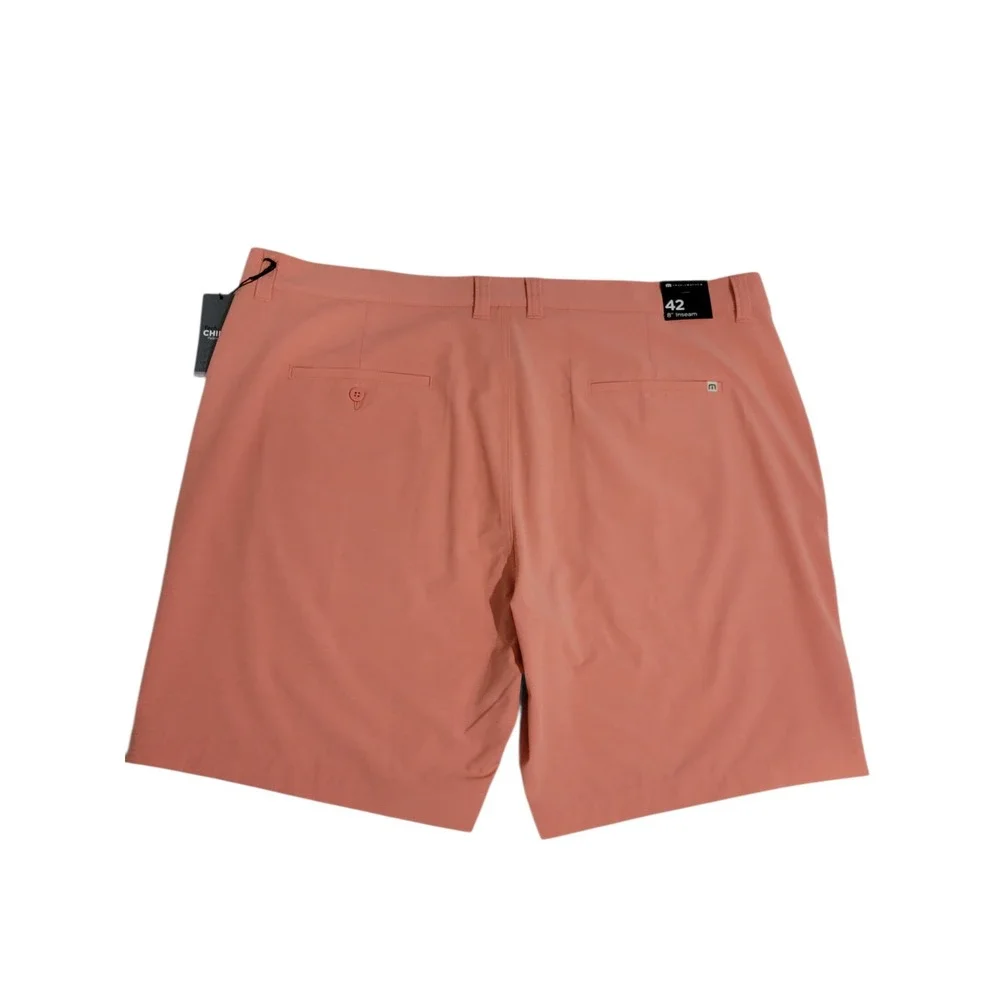 Travis Mathew Tech Chino Shorts Mens Size 42 Coral Orange 8